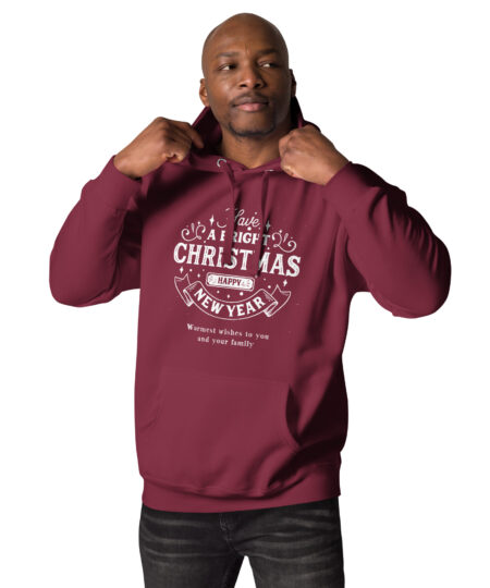 Merry Christmas Hoodie – Unisex Premium Holiday Pullover, Xmas Gift | Cotton Heritage M2580