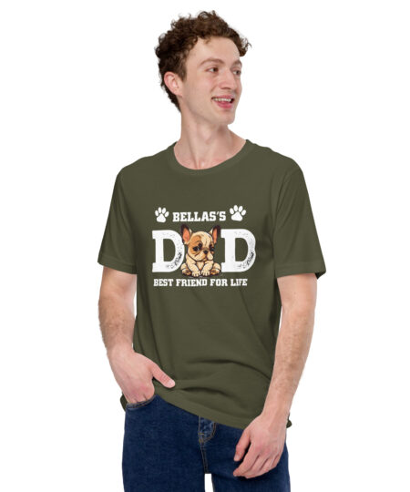 Personalized Dog Dad Shirt – Custom Pet Name T-Shirt for Men, Fathers Day & Birthday Gift