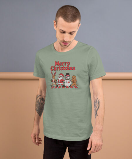 Santa and Friends Crossing Christmas Street